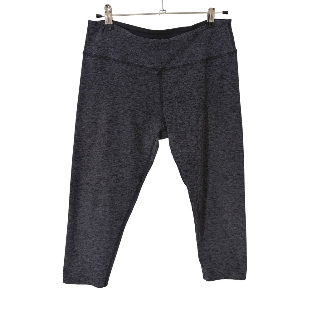 BEYOND YOGA Gray Leggings Women Cropped Mid Rise Space Dye Athleisure Large